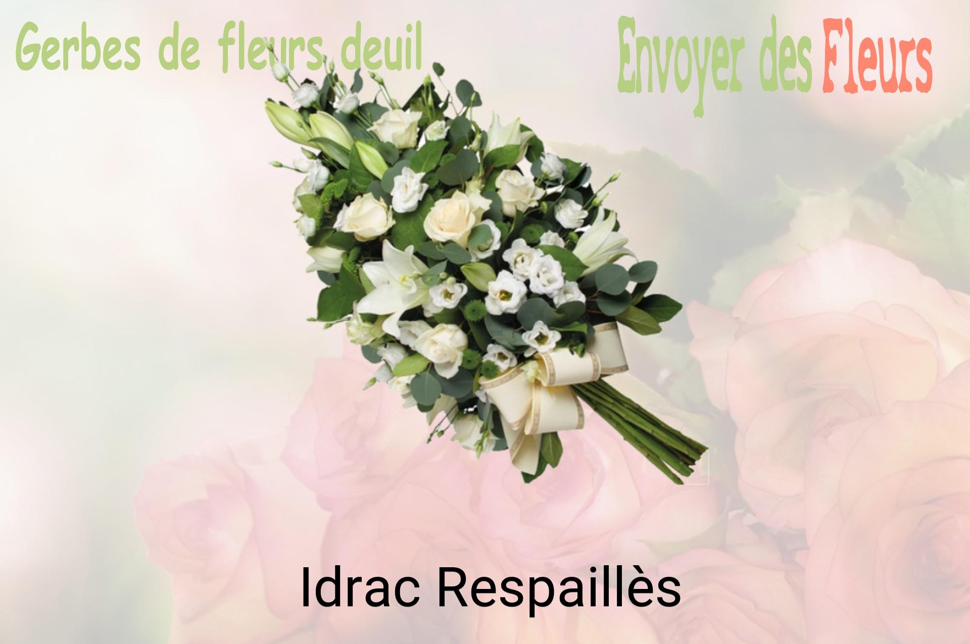 Gerbe de fleurs de deuil livrée à Idrac-Respaillès